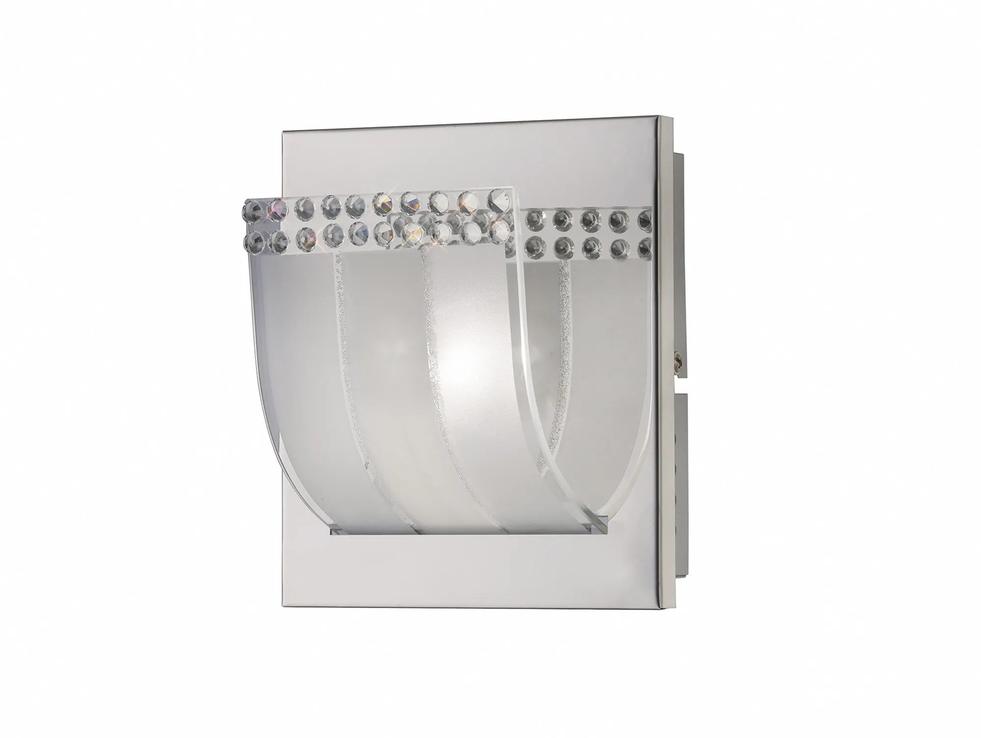 Charis Crystal Wall Lights Diyas Flush Crystal Wall Lights